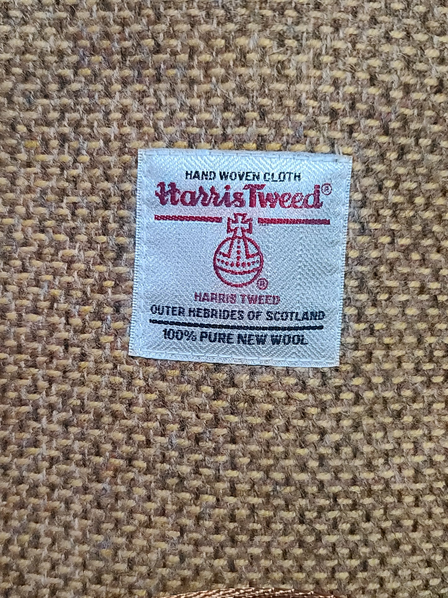 Harris Tweed Mustard Crossbody Clutch Bag BNWT Floral Lining Gold Strap