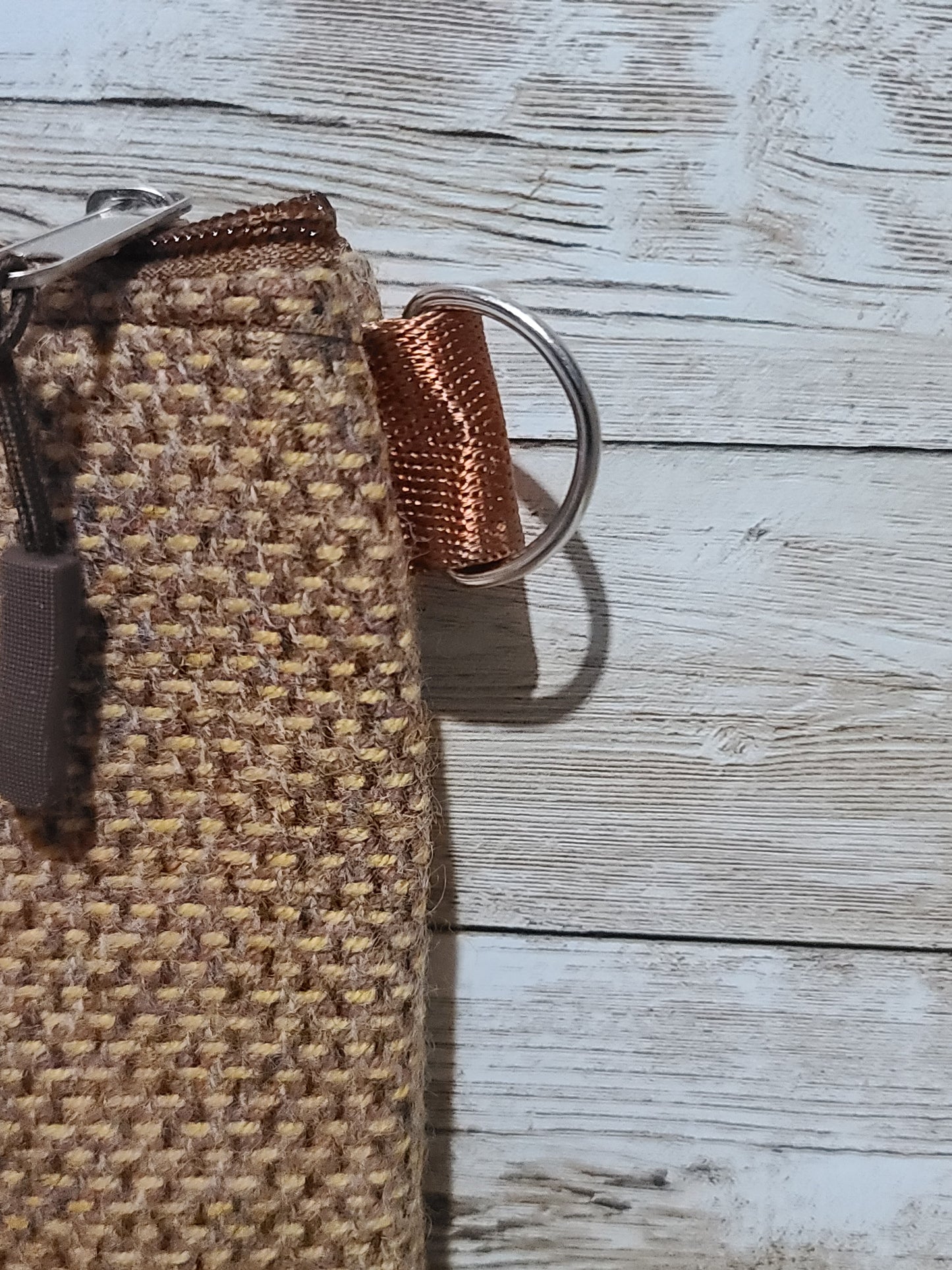 Harris Tweed Mustard Crossbody Clutch Bag BNWT Floral Lining Gold Strap