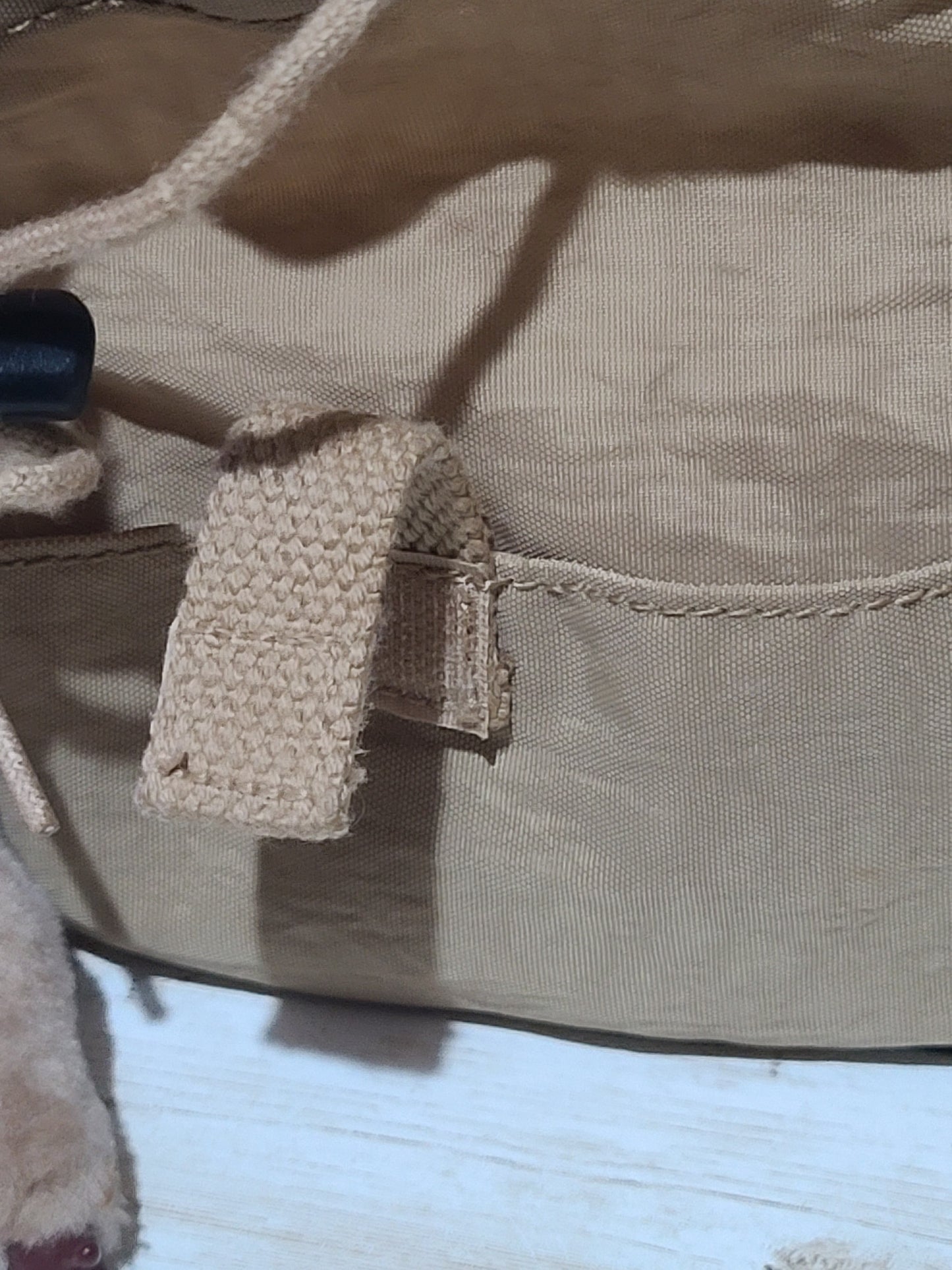 Kipling Mini Backpack – Beige / Sand – With Monkey Charm “Laura” VGC Preloved