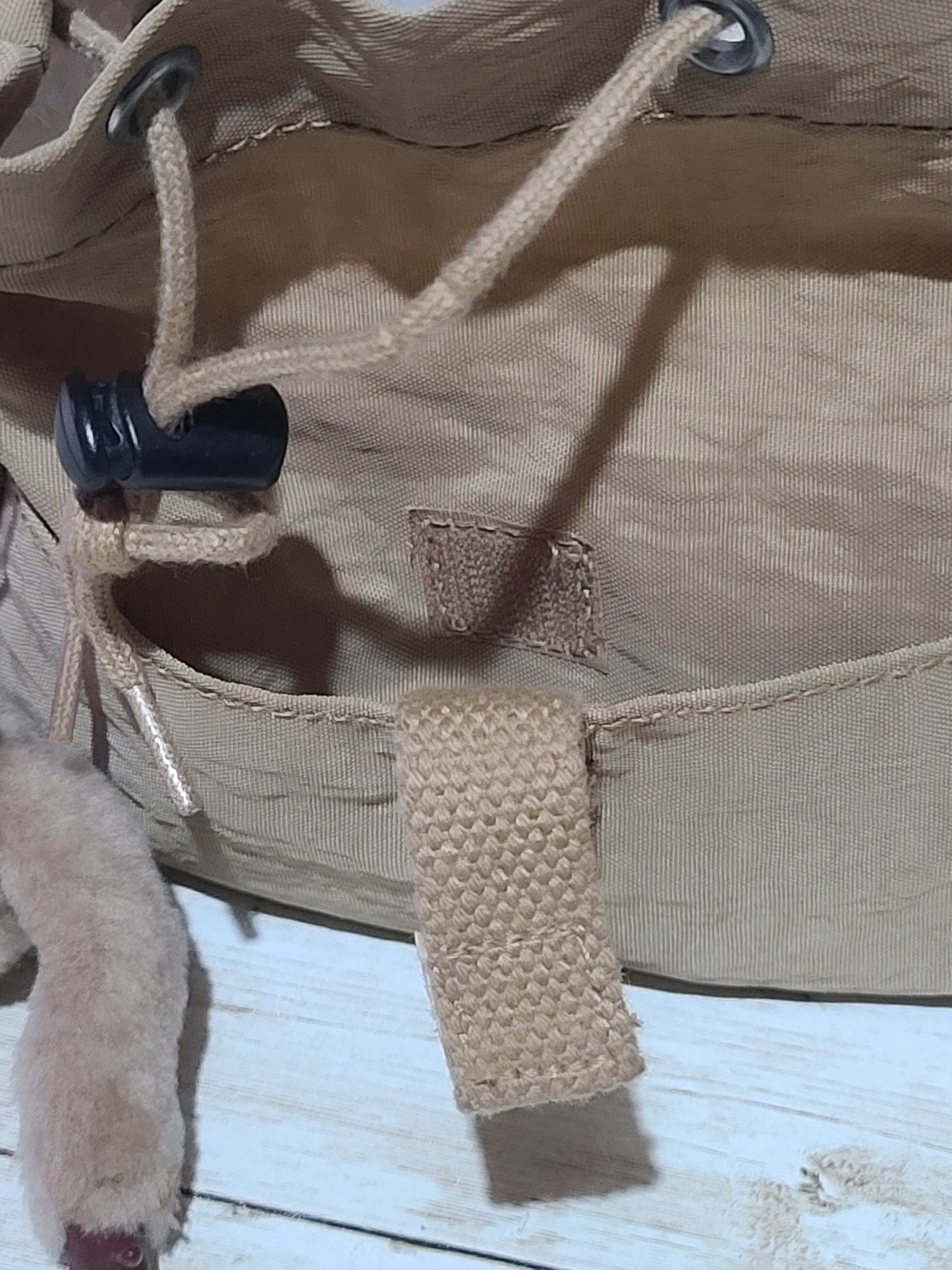 Kipling Mini Backpack – Beige / Sand – With Monkey Charm “Laura” VGC Preloved