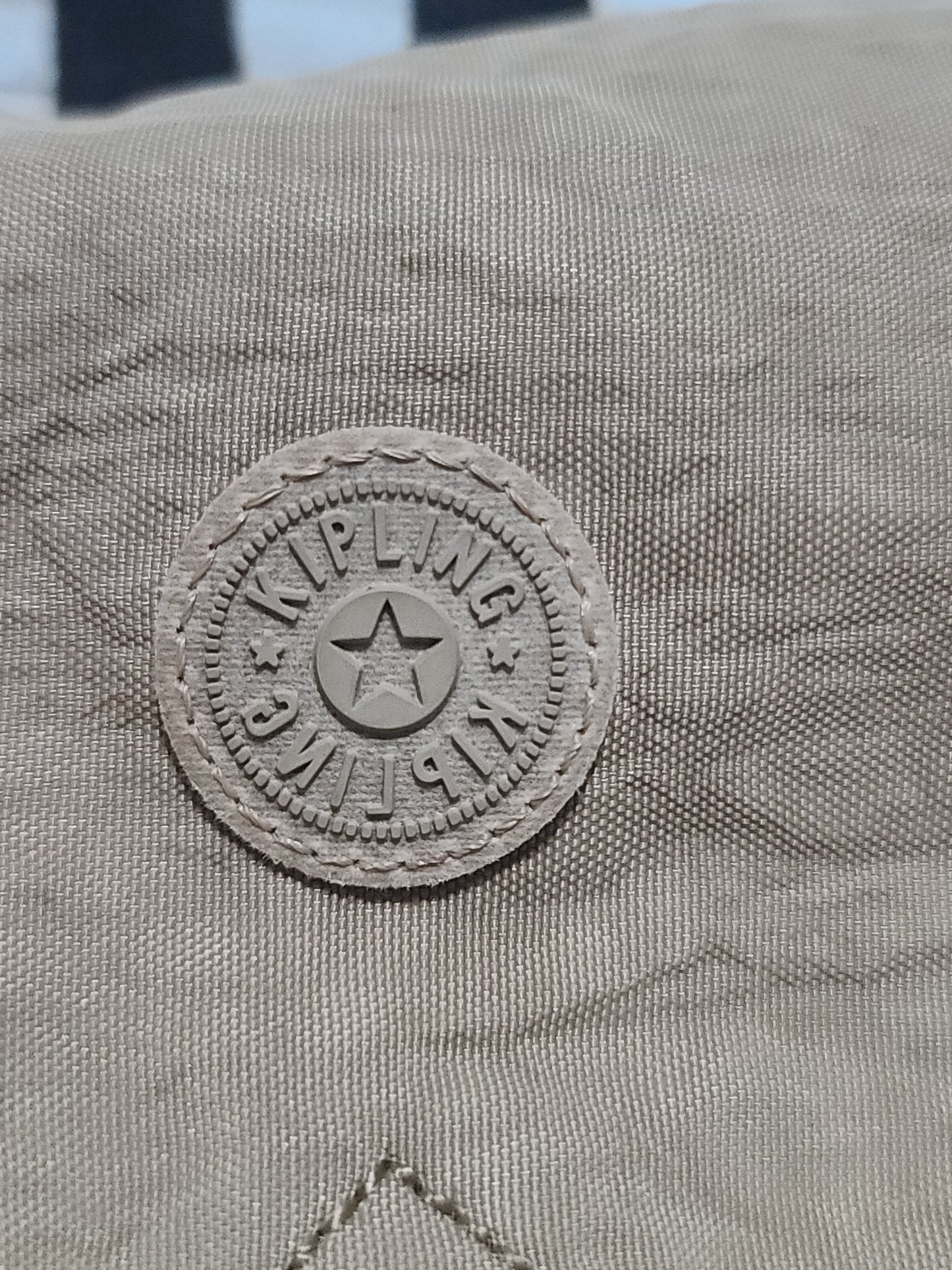 Kipling Mini Backpack – Beige / Sand – With Monkey Charm “Laura” VGC Preloved